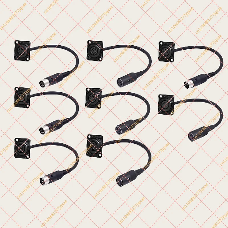 D-Type XLR Male Panel Mount to XLR Male/Female Connector Pass Through Cable,5/6/7/8 Pin Mic XLR Feed/Pass Thru Converter