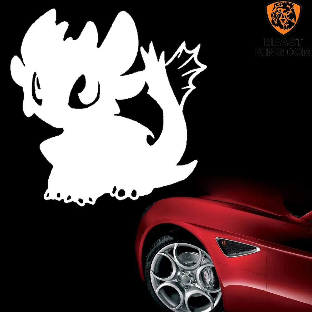 Cartoon Black Night Fury Dragon Car Stickers Vinyl Decal Waterproof Die Cut for Car Bicycle Van Wall Art Auto Decor