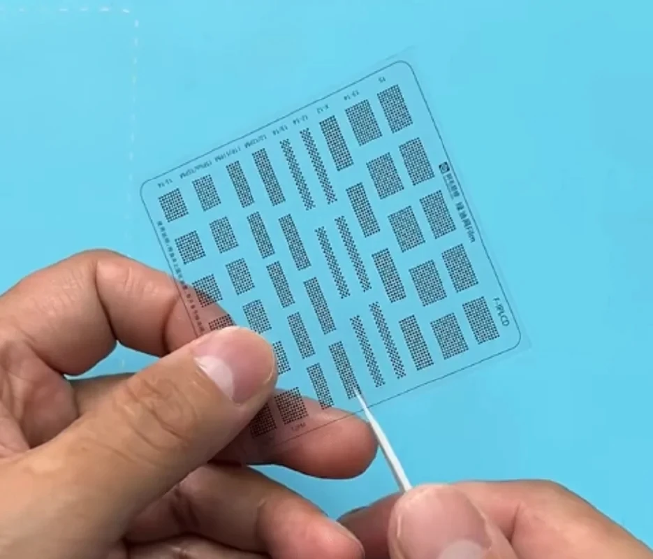 AMAOE F-IPLCD Screen Green Oil Film Stencil Mesh dla iPhone Green Oil BGA Ball Planting Template Screen IC Repair Tool — zdjęcie 5