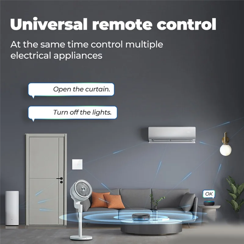 

【Нежный дизайн】Smart Life Tuya Wi-Fi Инфракрасный пульт дистанционного управления RF433 315 МГц для Alexa Google Home Совместимый ТВ-кондиционер Togethe