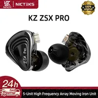 KZ ZSX PRO 5BA 1DD Hybrid Drive 12 Unit Earphones 10mm Dynamic HIFI Music Earbuds IEMs HIFI Sport Game Headset Monitor Headphone
