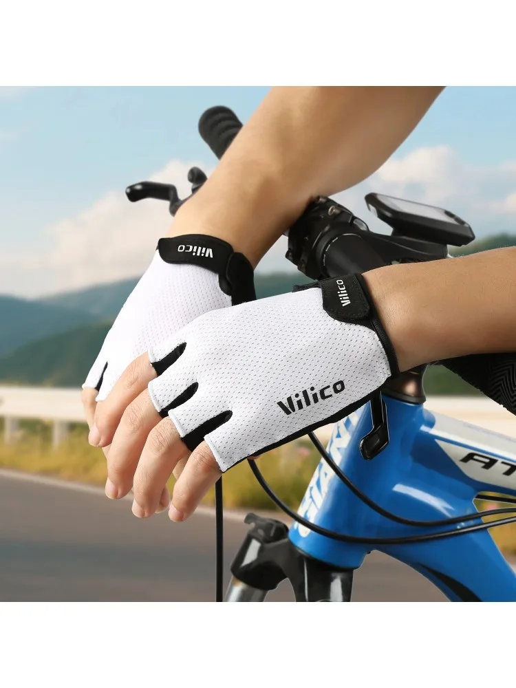 AliExpress NONE VILICO Summer Breathable Half Finger Cycling Gloves Ultralight Road Bike Gloves Anti-Slip Silicone Pad Cooling Sport Gear