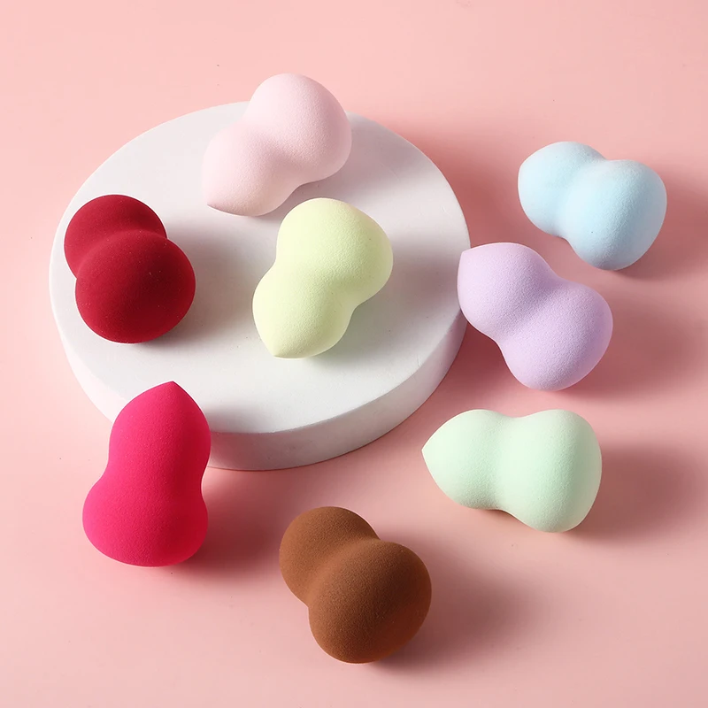 3 pezzi/set spugne cosmetiche spugne per trucco a prova di sbavature umide e asciutte soffio uova di bellezza strumento di trucco super morbido per ragazze (colore casuale)