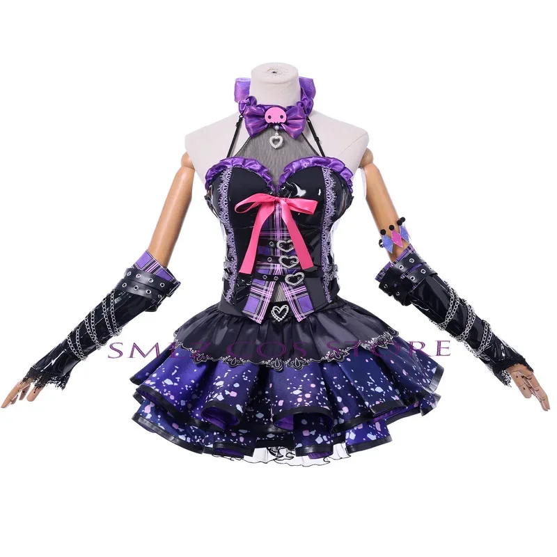 Tessa Cosplay Game Naraka Cosplay Costume Devil Lolita Purple Kuromi Dress Wig Set Party Role Play Outfit for Woman clothing