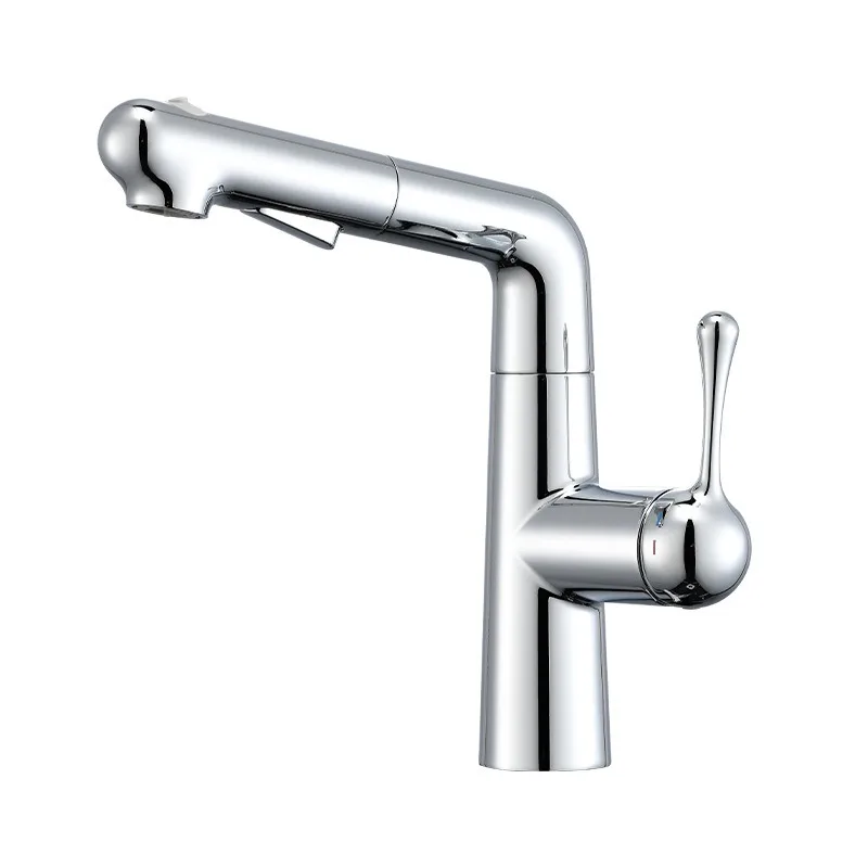 Basin Pull Faucet Bathroom Washbasin Washbasin Faucet, Hot and Cold Retractable Rotatable Faucet Foreign Trade