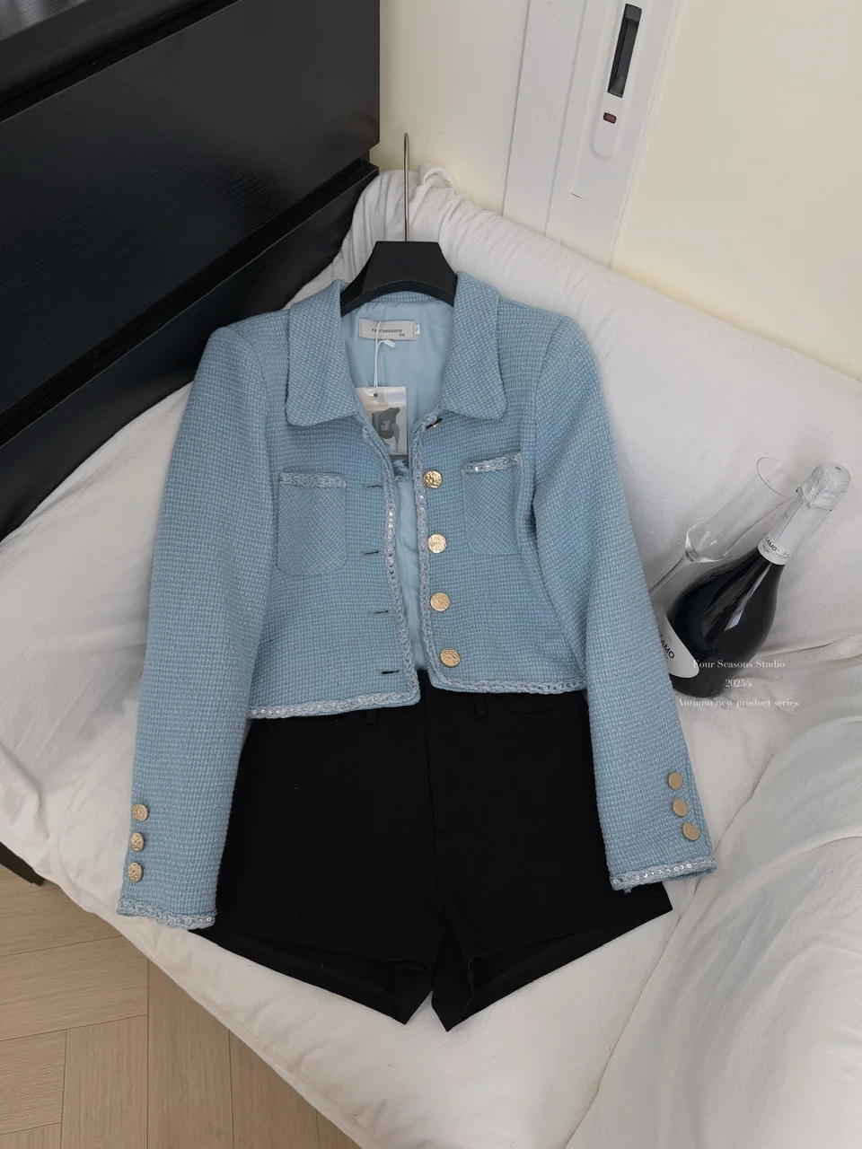 Spring Fall Retro Texture Versatile Small Fragrant Jacket Women's 2025 New Luxury Chic Metal Buckle Coats