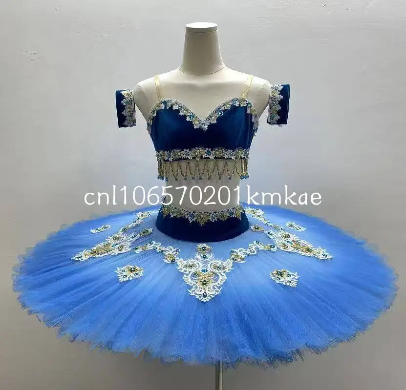 New Esmeralda Black Swan Long Skirt Dance Costume Adult Customized Female Paquita Ballet Performance Variation