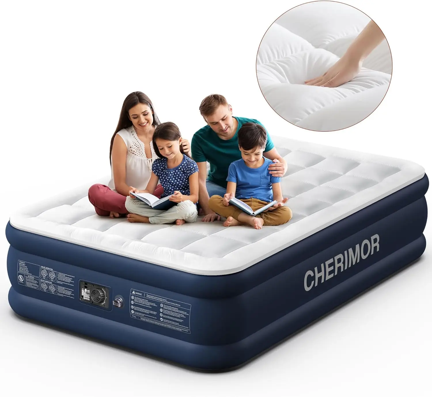 

with Built in Pump and Quilted Mattress Topper, 20" Comfort Inflatable Mattress with Carry Bag, Self Inflatio