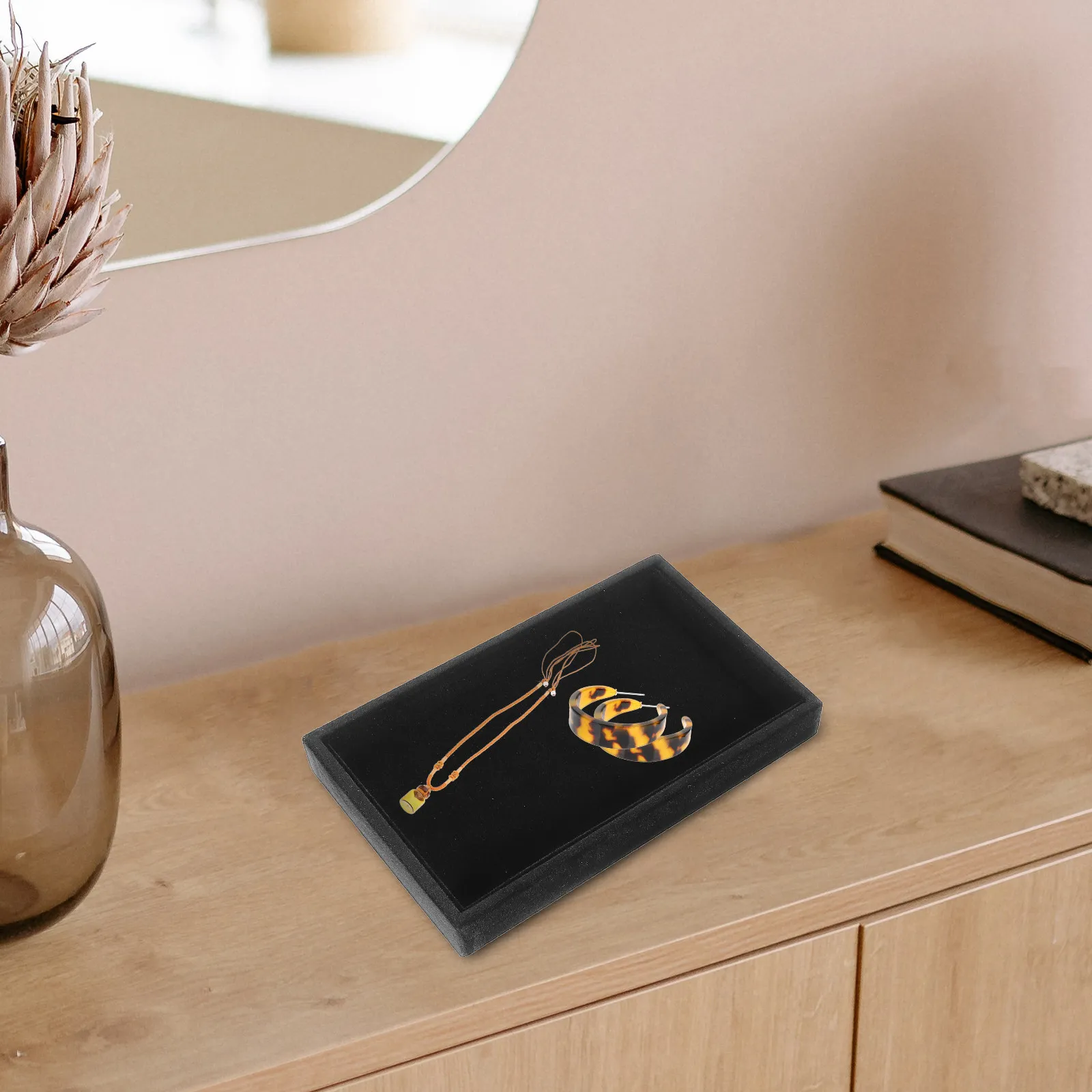 

Набор из 2-х маленьких органайзеров для украшений: подставка для колец, держатель для серег и пусет, компактный органайзер для демонстрации ювелирных изделий