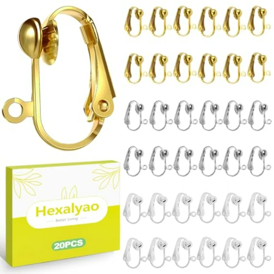

36 Pcs Clip-On Earring Converters for Non-Pierced Ears, Open Loop Earring Clips for DIY Jewelry Making, Pierced to Clip Earring