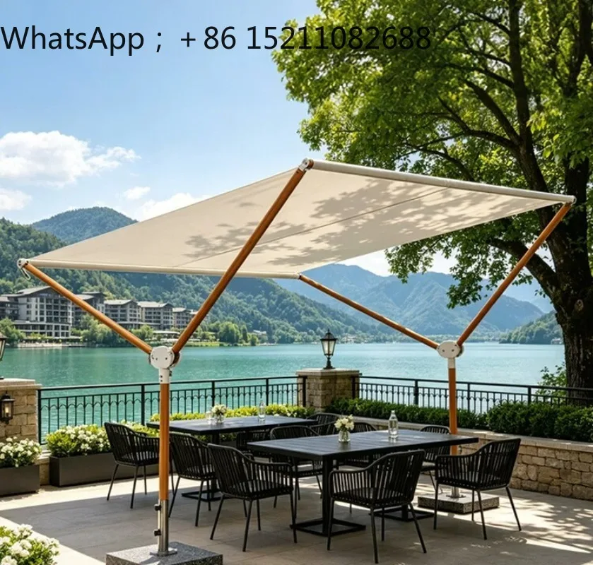 SCY outdoor balcony umbrella villa courtyard telescopic awning park garden terrace canopy