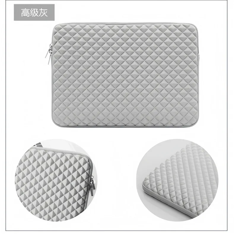 Diamond Embossed Plus Velvet Lined Bags Laptop Bags Business Autumn Prevent Travel 11 12 13 14 15 15.6 16 inches