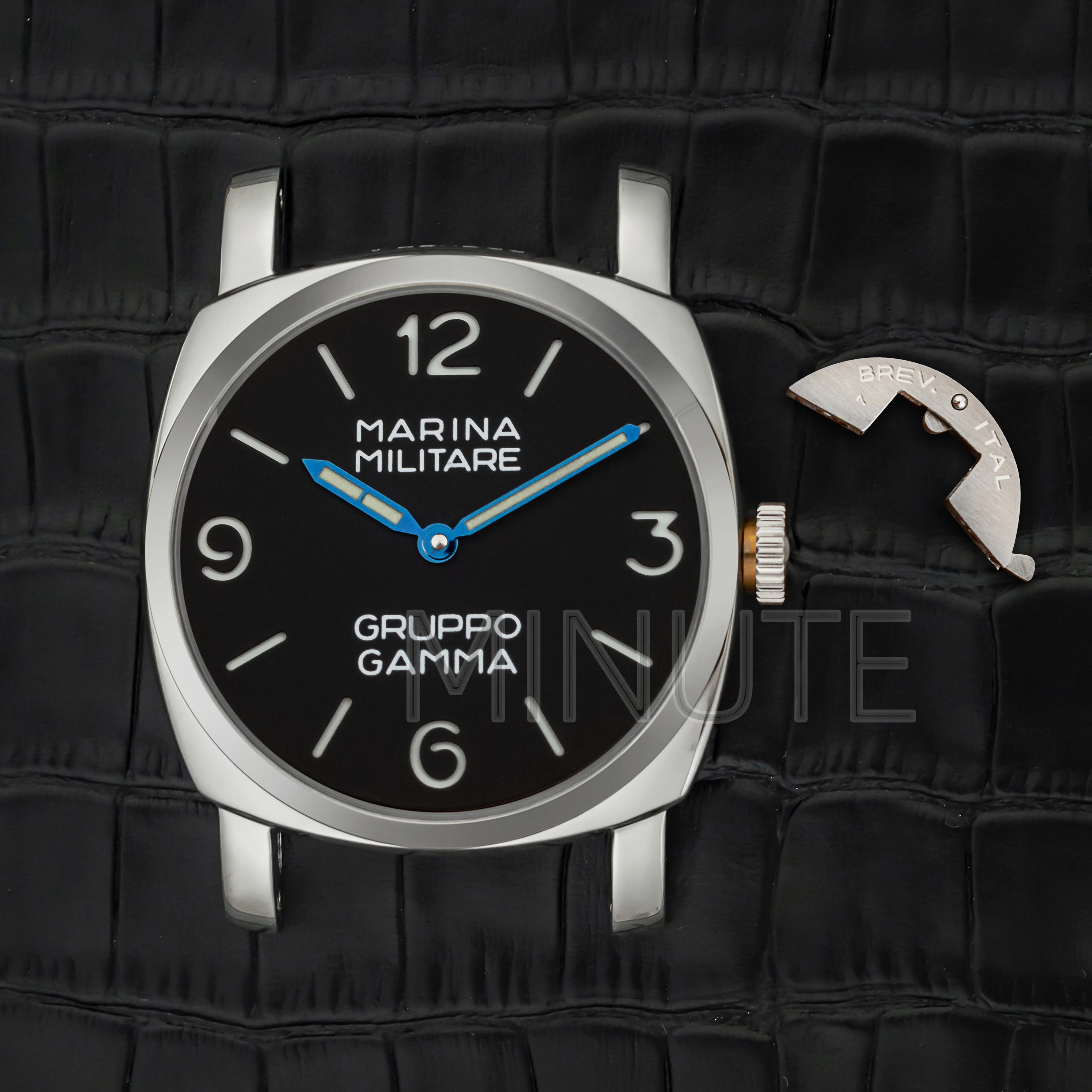 Vintage Stainless Steel Watch Case Dial Face Hands for PAM 6152 Water Resistant 47mm Case for ETA 6497/6498/ST3600 Movement