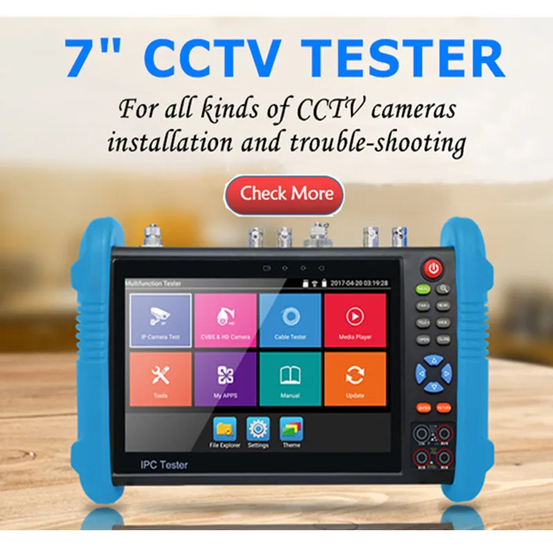 8K CCTV IPC Tester IPC9800Pro 8MP AHD CVI TVI CVBS SDI IP Camera Testing UTP Cable Tester Onvif HDMI VGA input Power CCTV Test