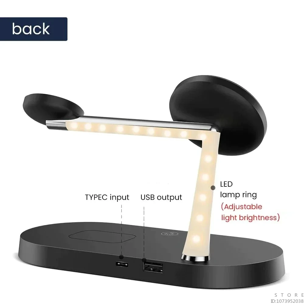 Magnetic Wireless Charger Stand 3 in 1 for Iphone Airpods and IWatch  Fast Charging Station Three in One Charger Dock for Apple