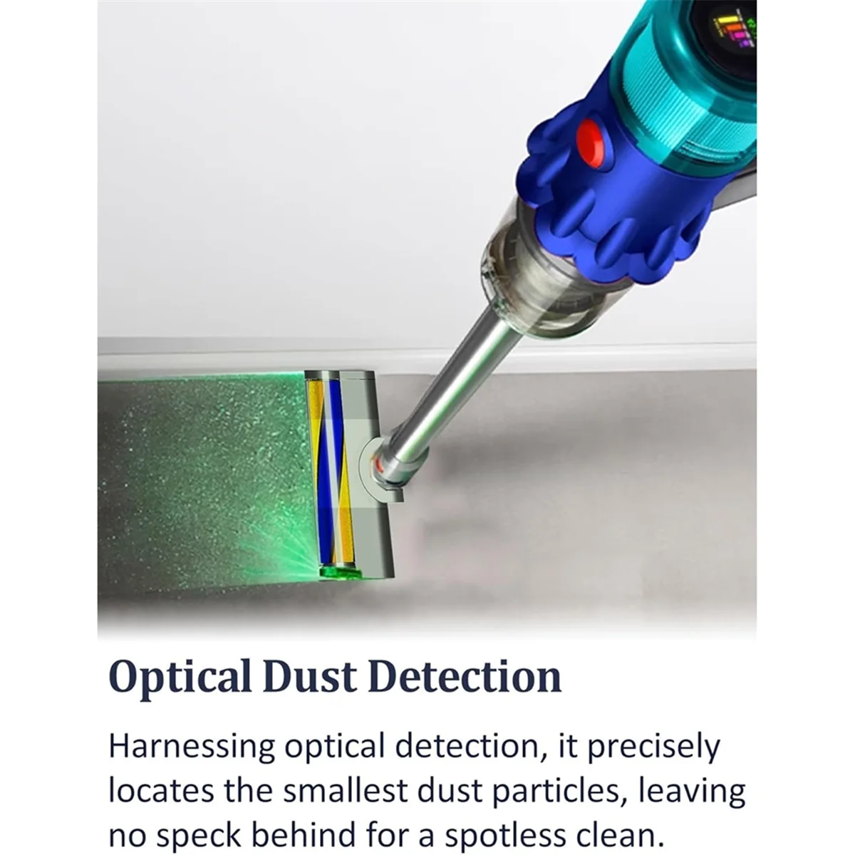 หัวแปรงไฟฟ้าสําหรับ Dyson V7 V8 V10 V11 V15 สูญญากาศสิ่งที่แนบมาหัวแปรงลูกกลิ้งหัวไฟ LED สีเขียว