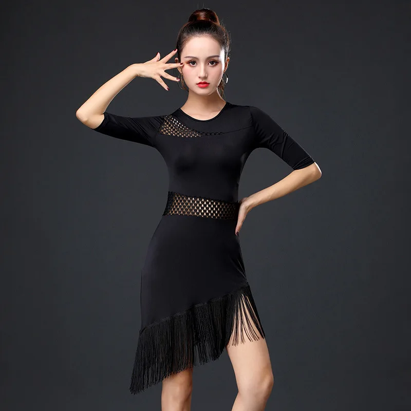 

New Latin Dance Dress Women Sexy Tassel Fringe Salsa Allroom Tango Cha Cha Rumba Samba Latin Dresses Practice Outfits Dancewear