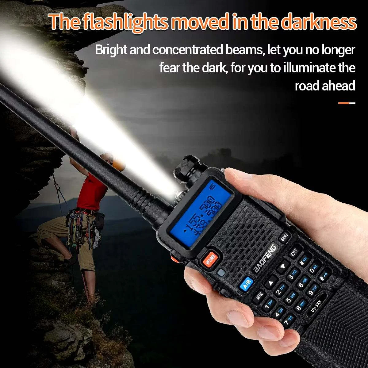 1 PC Baofeng M-5R WAKI TOKI M-5R Multibanda Rádio 1800mAh Carregamento Sem Fio VHF Rádio Marinho 10W Potência de Saída 5km Ran