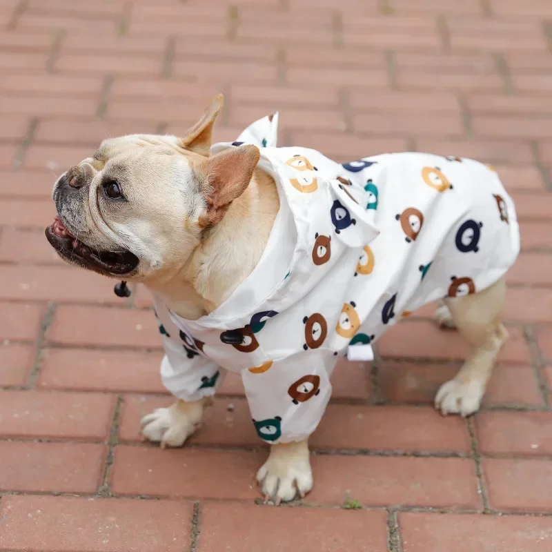 Pet Dog Raincoat Pug French Bulldog Clothes Waterproof Clothing for  Rain Jacket Poodle Bichon Schnauzer Welsh Corgi