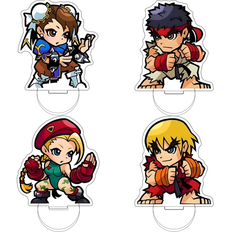 

Popular Game anime Street Fighter Cute Version 10cm mini Acrylic stand Desktop ornament Festival gifts for friends and fans
