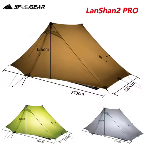 3F UL GEAR LanShan 2 Pro Tent Ultralight Double Layer 3/4 Season 20D Nylon Waterproof Camping Outdoor Pyramid Hiking Tent