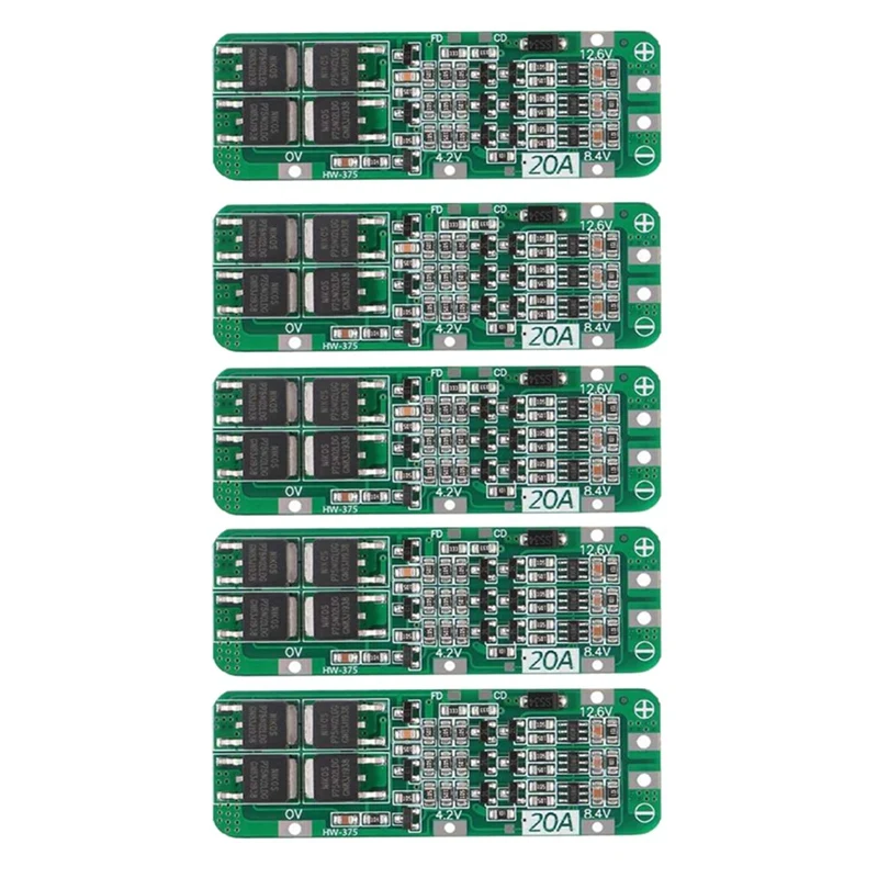 

10 шт., модуль зарядного устройства литий-ионной батареи 3S 20A BMS 18650 плата защиты BMS PCB 11,1 V 12V 12,6 V