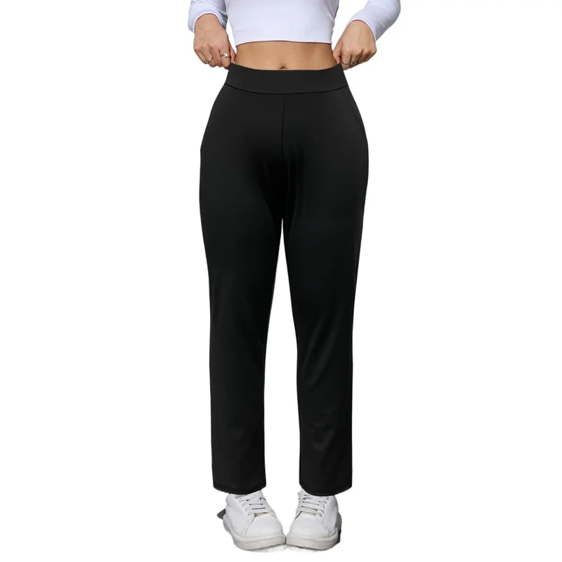 

2026 Plus Size Women Elastic Waist Straight Leg Pants Hot Sale