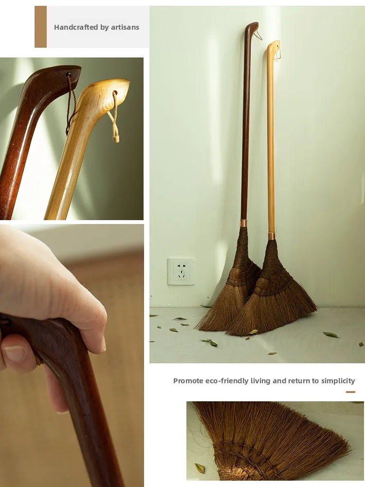 

Palm Broom for Home Use Tile Floor Dust Cleaning nut Fiber l Plant Material Handmade Floor Swee Tool Set