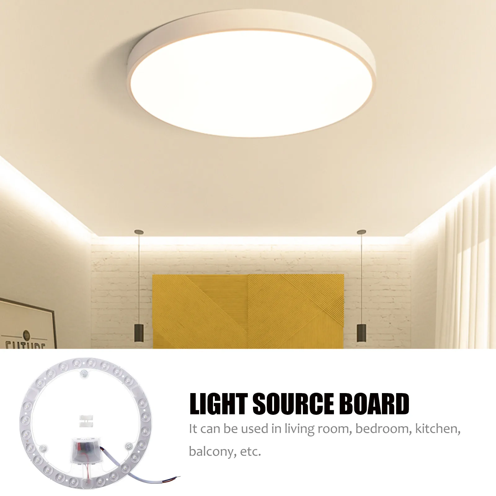 

Led Light Source Board Circular Magnetic Panel For Ceiling Light Transformation Durable Moisture Proof Indoor Lighting