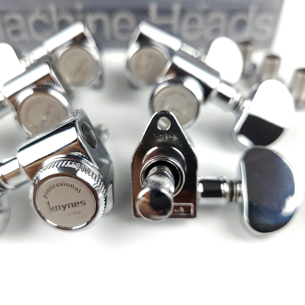 

1 Set 3R3L Locking Electric Guitar Machine Heads Tuners For SG Lock String Tuning Pegs Chrome Silver