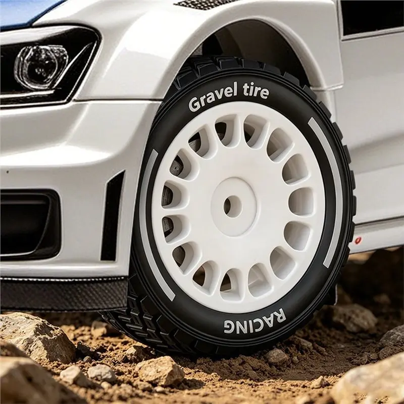 ABUM-For MJX 14301/14302 14303 Compatible 1/14 RC Rally Tires& Wheels- 12Mm Hex OD 60MM On Road Tires Grey