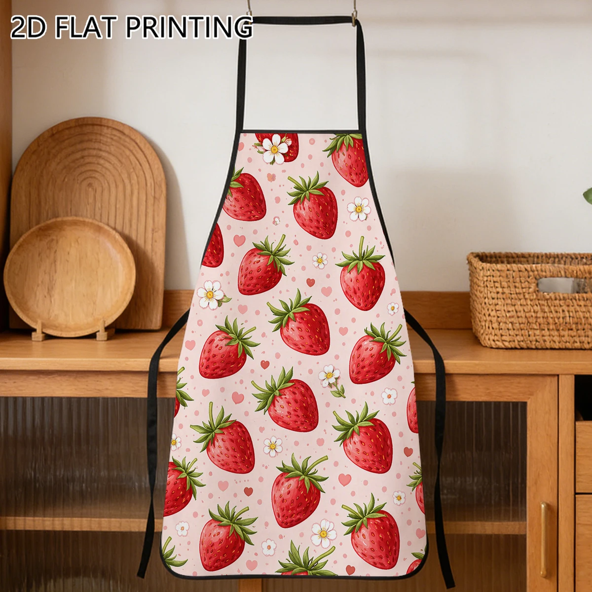 1 stuk schort met aardbeibloem - Kitchen Baking Background recensie en prijs