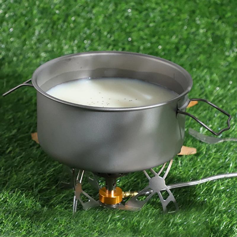 

Походная посуда из чистого титана, легкая и прочная кастрюля для супа