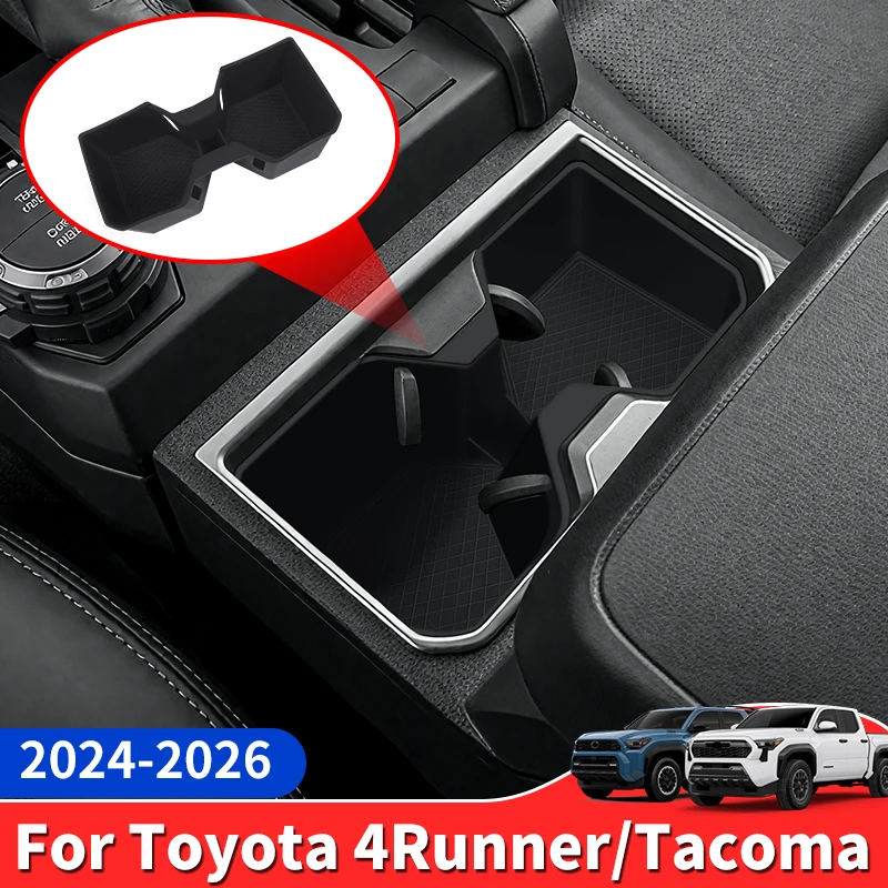 

For 2024-2026 Toyota 4Runner Tacoma Central Console Water Cup Silica Gel Pad Interior Upgraded Accessories