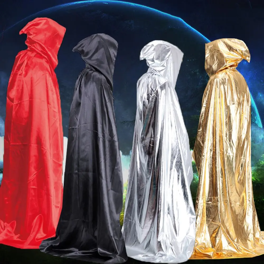 Adult Halloween Grim Reaper Cloak Cape Cosplay Wizard Devil Cloak Nightclub Bar Dress Costume Grim Reaper Party Cloak