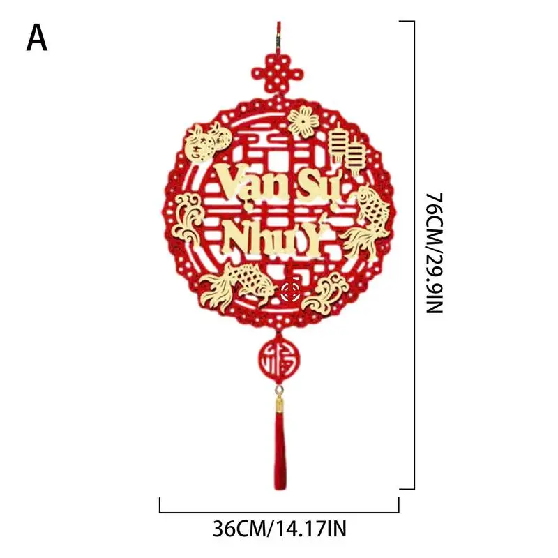 Chiński Nowy Rok Dekoracje 2024 Wietnam Nowy Rok Wisząca Ozdoba Wiosenny Festiwal Drzwi Dekoracje Ścienne Nowy Rok Wisiorek z Frędzlami nowy
