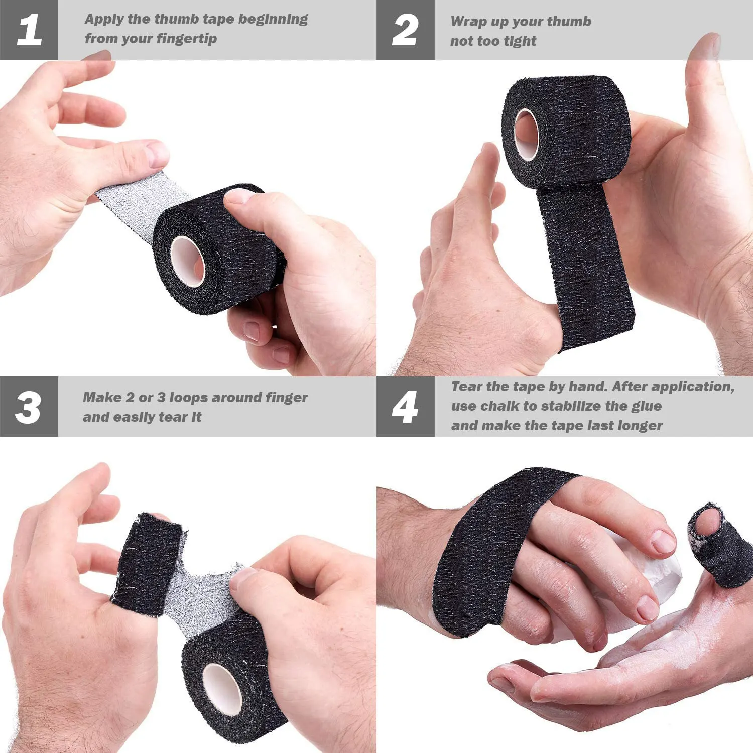 Cinta de pulgar para levantamiento de pesas, gancho de entrenamiento de fuerza, cinta de agarre para protección de codo Crossfit