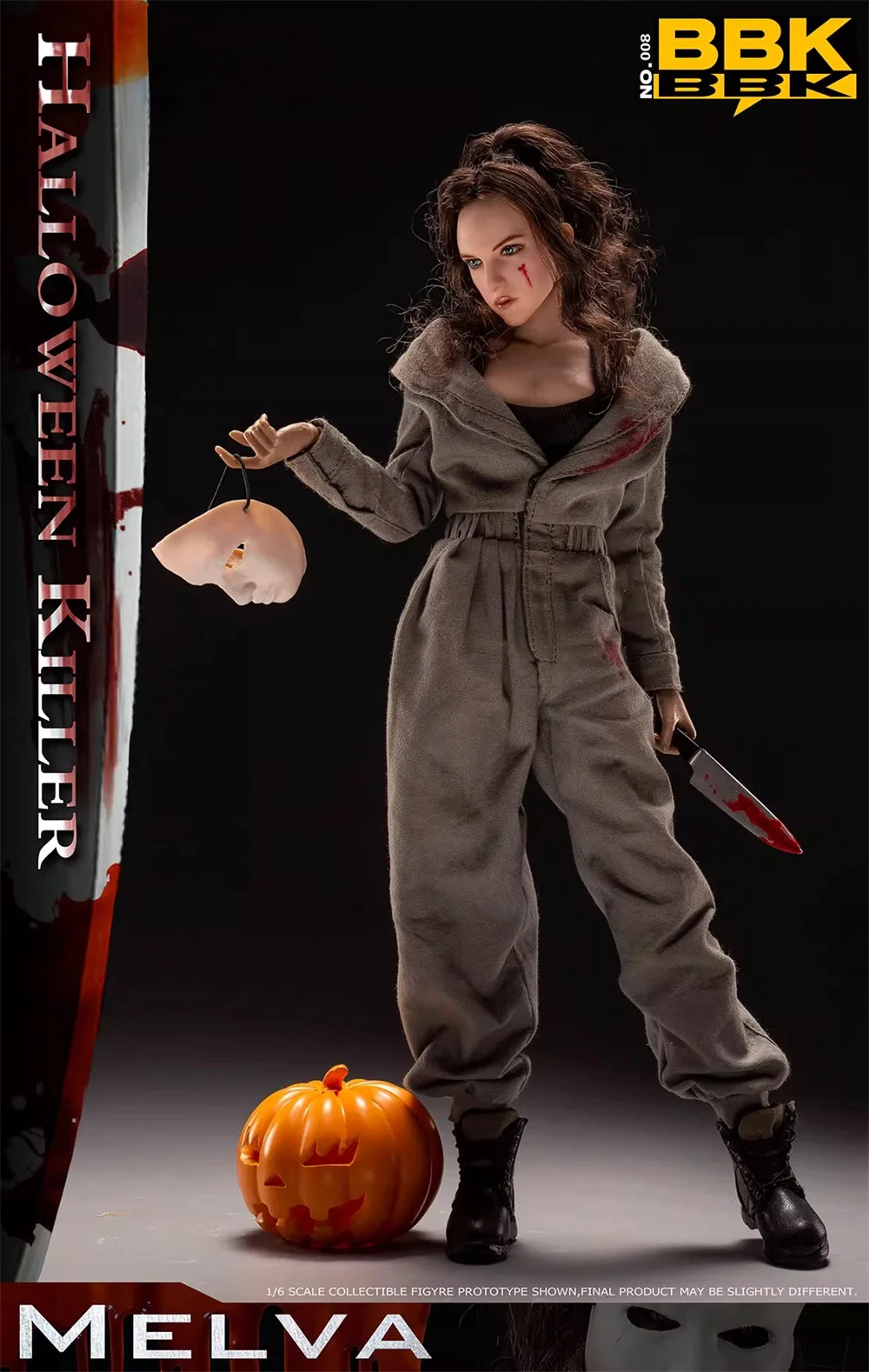 BBKTOYS BBK008 Happy Halloween Festivals Female Killer Melva Trick or Retreat Pumpkin Full Set Moveable Gift Fans Collect 1/6