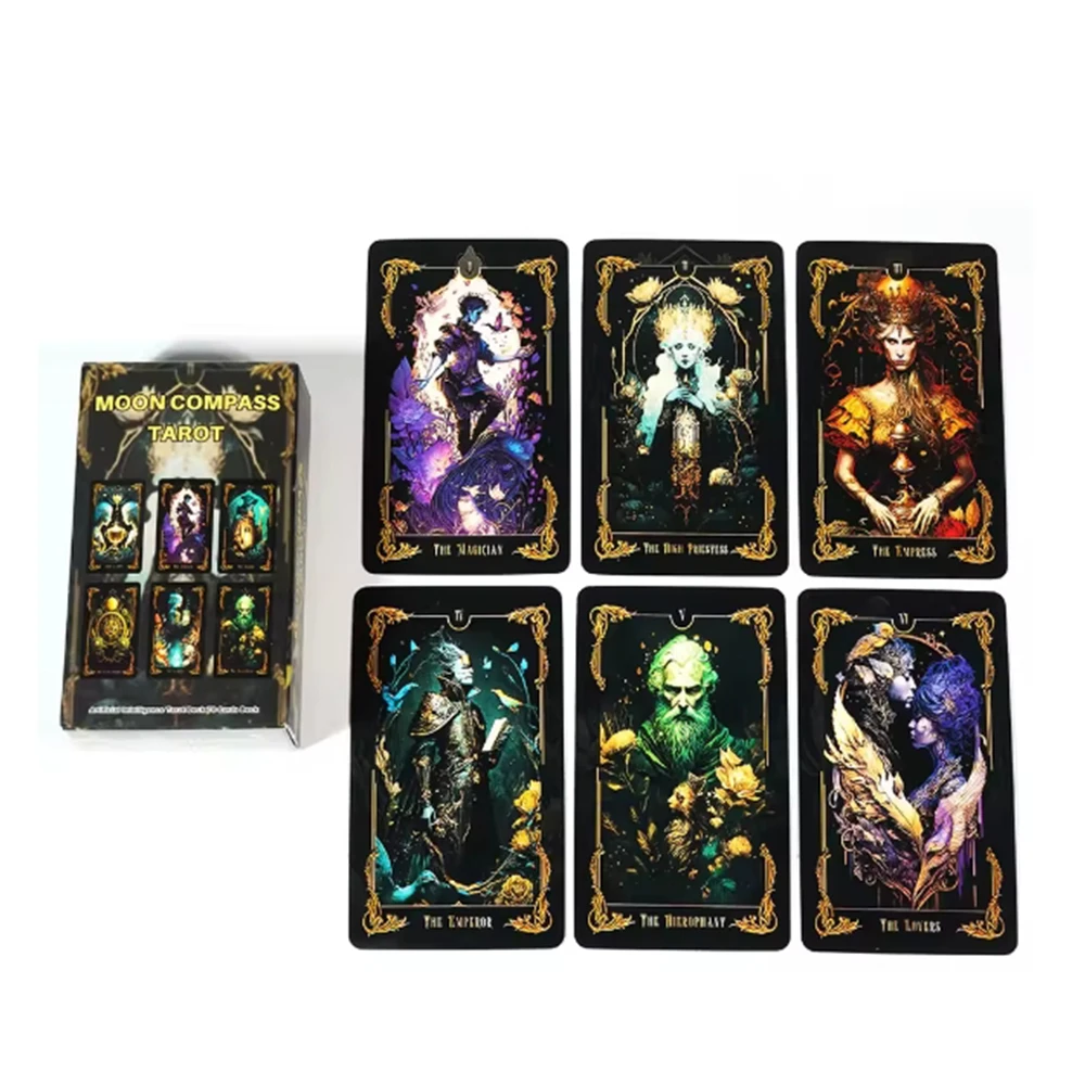 Mondkompass Tarot Tarot Deck Intelligenz Tarot Deck 78 Tarotkarten Moderne Linien des traditionellen Geistes