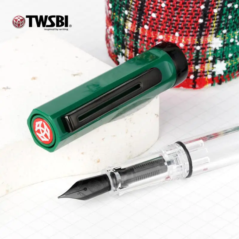 천재 TWSBI ECO 피스톤 수지 만년필 투명 한정 컬러 배럴 대용량 잉크 저장 학생 쓰기 선물