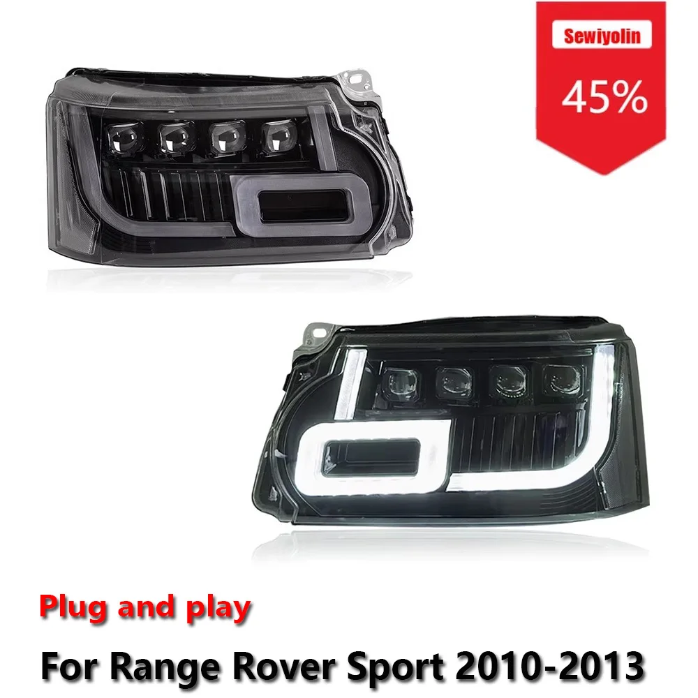 

Sewiyolin Car LED Headlight Accessories For Range Rover Sport 2010-2013 DRL Brake Turn Signal Lamp Plug and Play