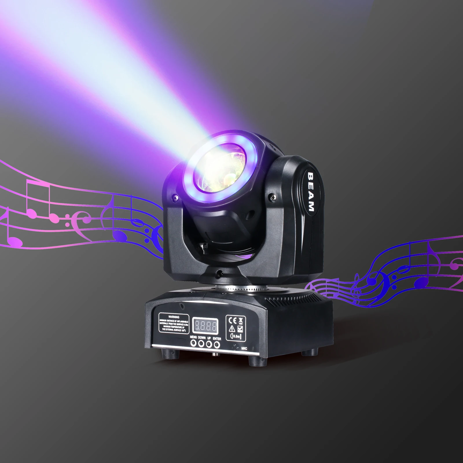 Lampu Sorot Bergerak Mini 60W dengan 12LED SMD5050 RGB 3in1 Efek Halo DJ DMX CLUB Cuci LED Super Terang Lampu Sorot DJ Kontrol Dmx