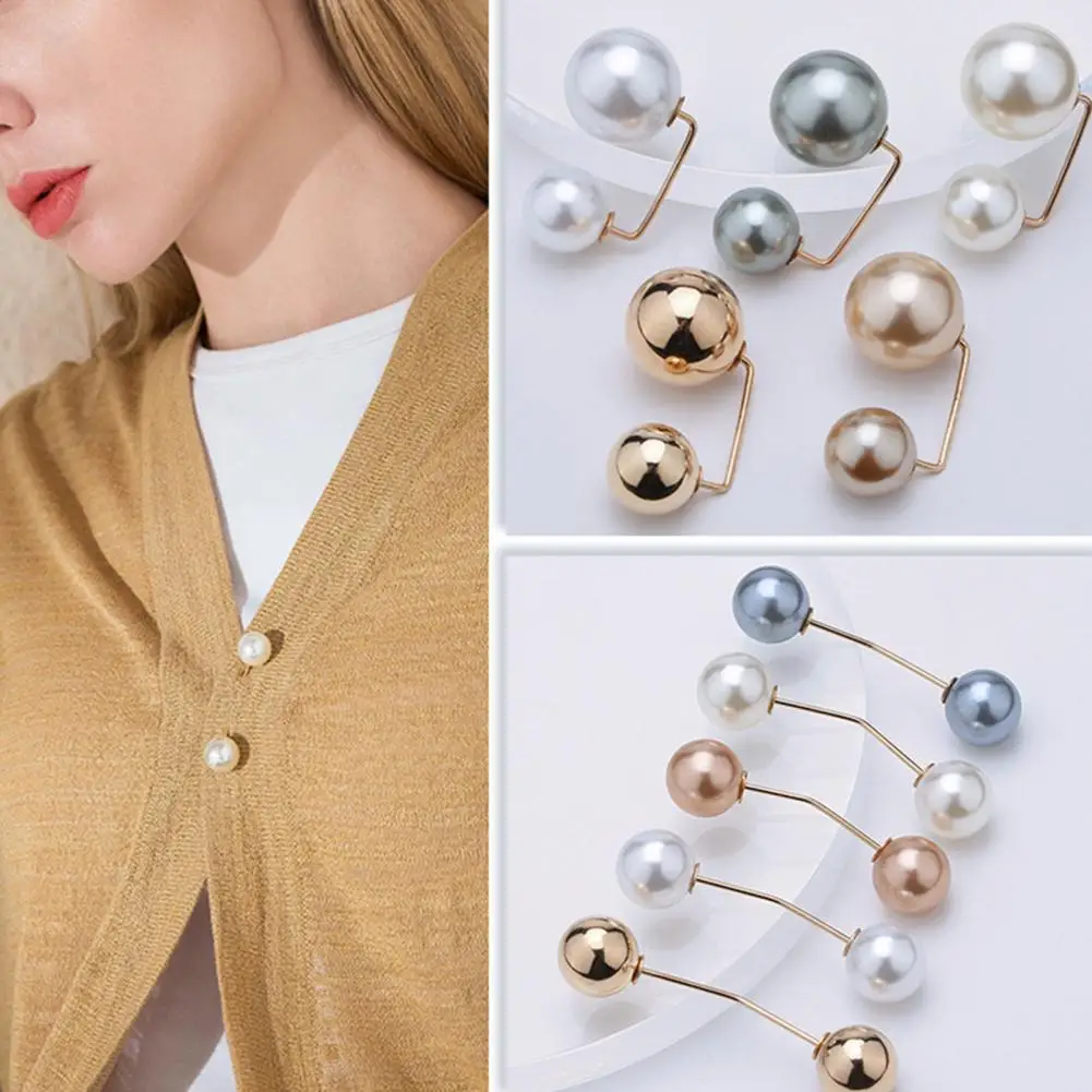 Clothes Brooch Classic Simple Graceful Fine Workmanship Fixed Clothes Simulation Pearl Pin for Dating Cardigan Clip Lapel pins