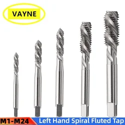 HSSE Left Hand Spiral Fluted tap M2 M2.3 M2.5 M2.6 M3 M4 M5 M6 M7 M8 M9M10M12-M24  X0.45L X0.7L X1.25L Machine Screw Thread taps