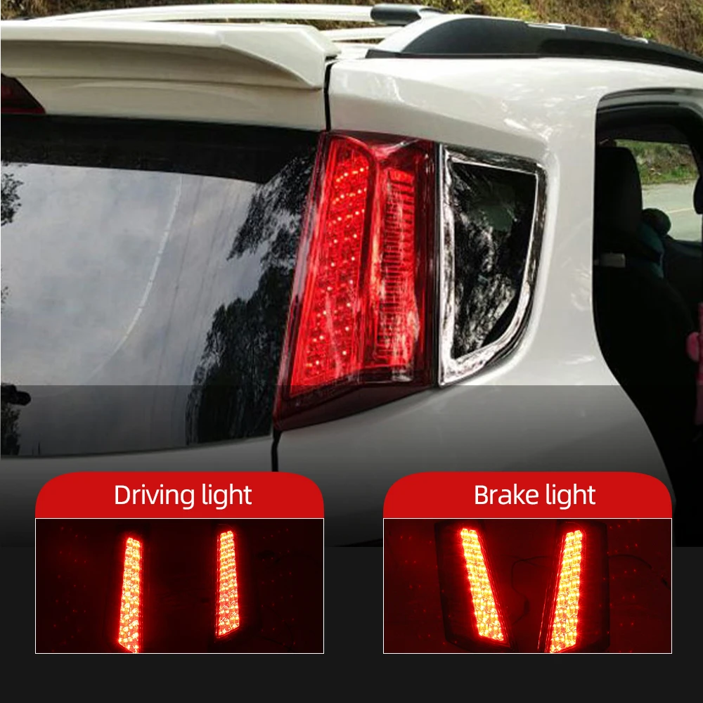 Nice 2PCS Reflector For Ford Ecosport 2013 2014 2015 2016 2017 2018 2019 LED rear bumper lights brake tail light Fog lamp