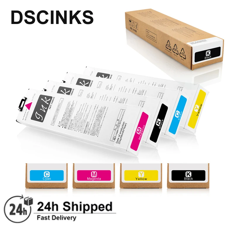 1000ML Compaitble ink cartridge S-7250 S-7251 S-7252 S-7253 for Riso Comcolor FW1230 FW2230 FW5230 FW5231 FW5000 printer