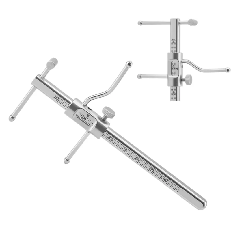 Dental Orthodontic Sliding Caliper 20-100mm Stainless Steel Implant VDO Measuring Caliper Orthodontic Chin Gauge Dental Lab Tool