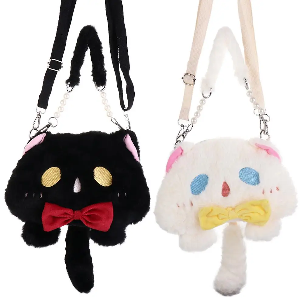 Small Card Bag Kids Girl Crossbody Bags Cat Cute Bag Lolita Student Women Bag Cartoon Bag Plush Doll Bag Single Shoulder Bag