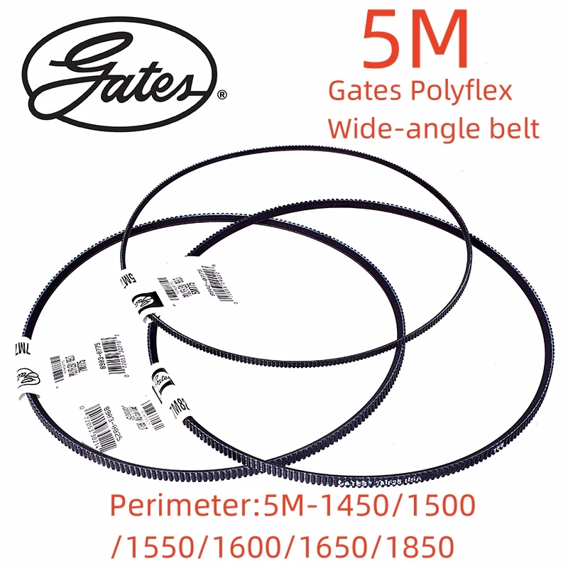 

Gates Polyflex Wide-angle belt 5M1450 5M1500 5M1550 5M1600 5M1650 5M1850 Transmission Triangle Belt