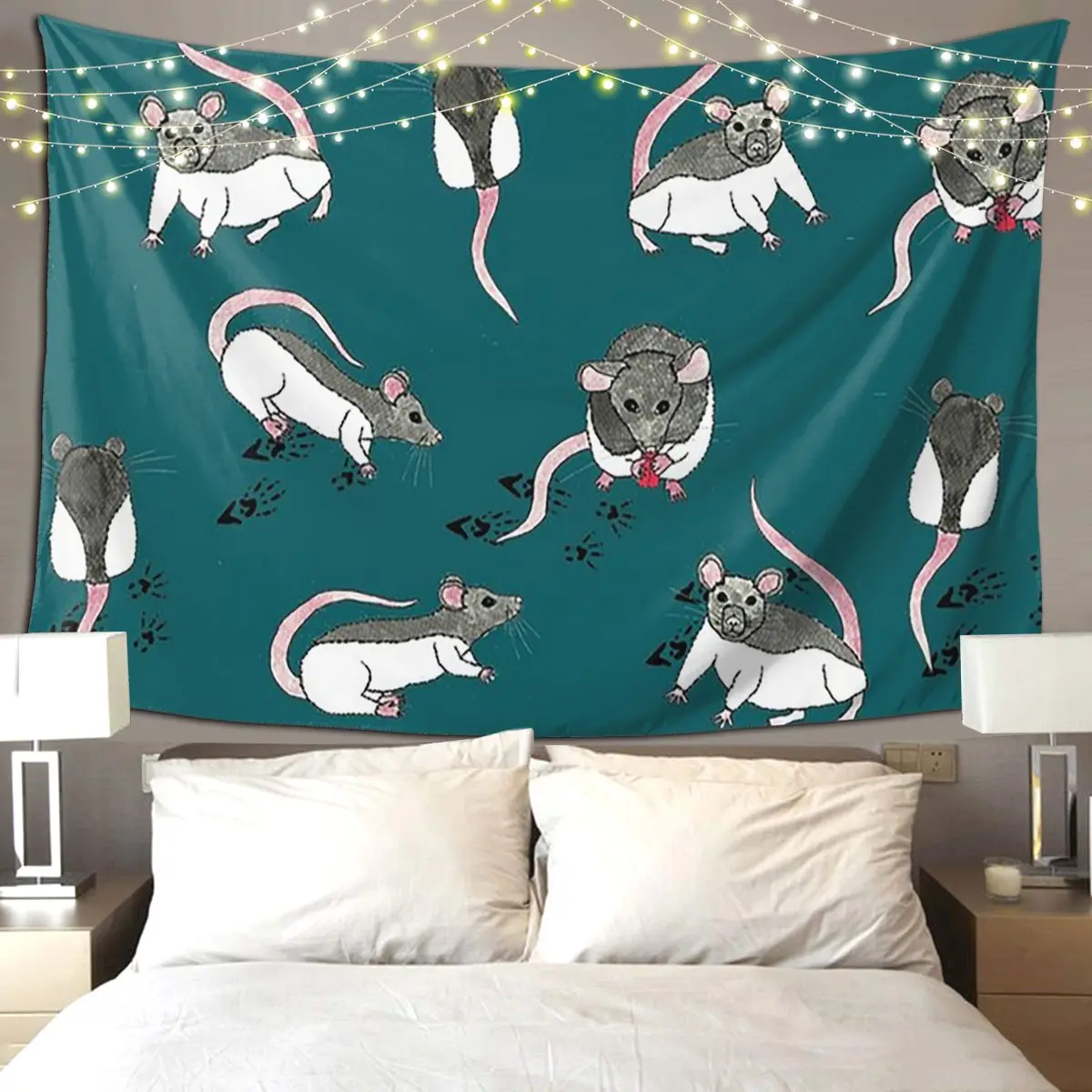 

Гобелен с крысами, забавные настенные эстетические гобелены для украшения дома для гостиной, спальни, общежития